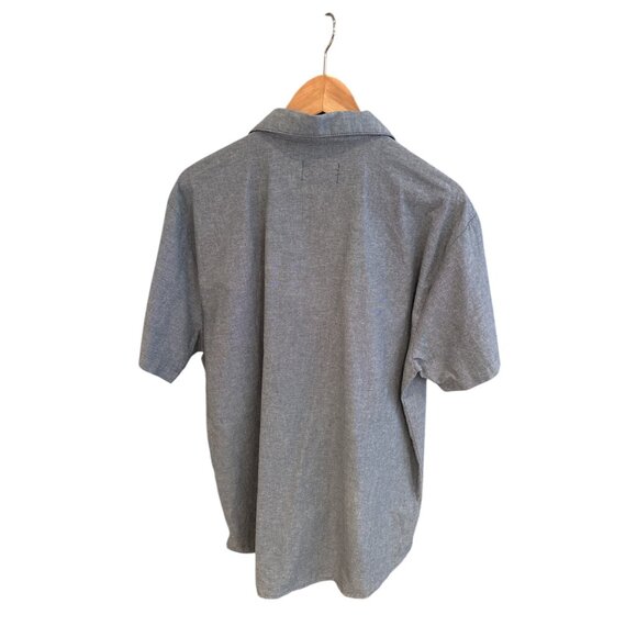 Trunks Surf & Swim Co. Mens Light Blue Short Sleeve Button-Up Shirt With Yellow - Picture 2 of 8